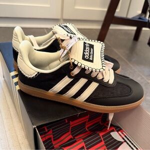 NWT Adidas x Wales Bonner pony tonal samba, black, size US Women’s 5.5/UK 4